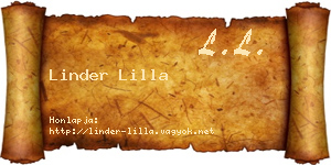 Linder Lilla névjegykártya